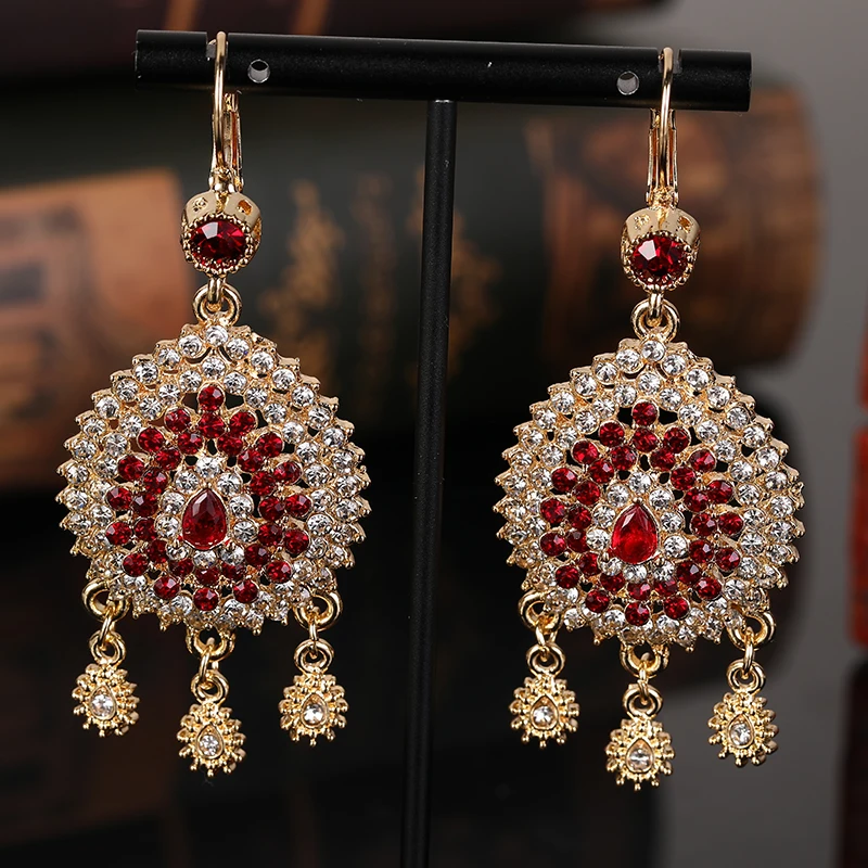 Марокканские кафтан свадебные золотые ювелирные изделия серьги для женщин