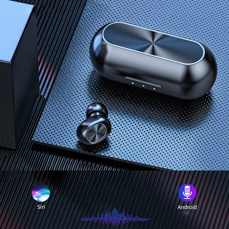 Thzio 6D Stereo Mini Bluetooth Wireless Earphones 5.0 Touch Control Headset Sport Earbuds with Mic and Charging Case |