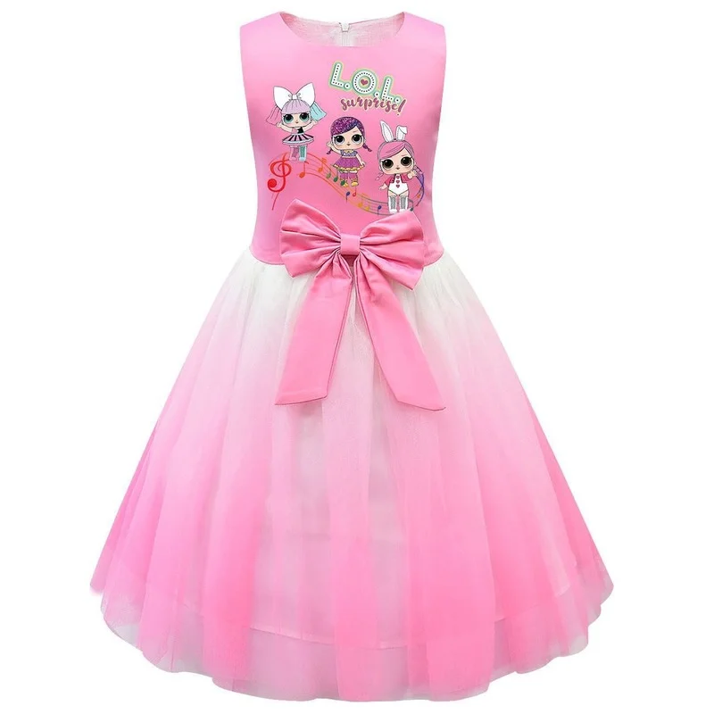 

Lol Surprise Doll New Fashion Cartoon Girls Dress Dress Net Gauze Tutu Princess Dress Summer Dress Girls Boutique Outfits