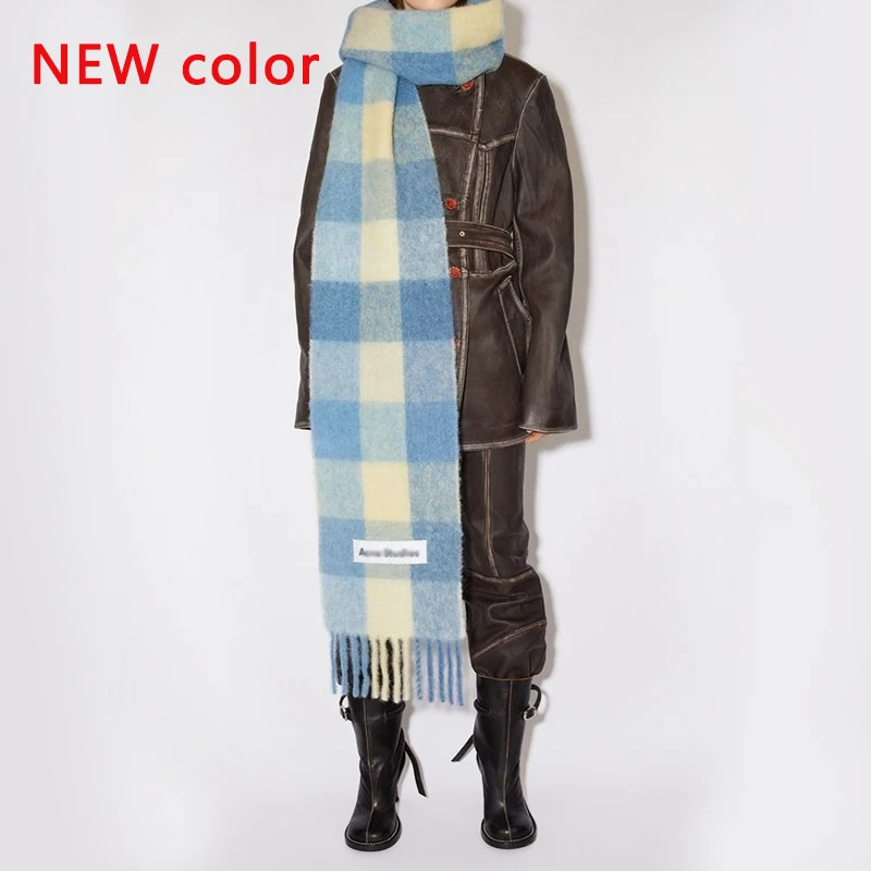 Женский зимний длинный теплый шарф утепленный с гиппокампом Популярная мода 2021