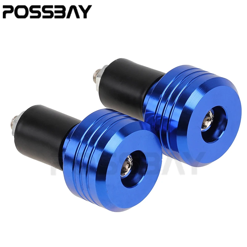 Алюминиевые ручки POSSBAY 7/8 дюйма для мотоцикла руль ручка колпачок руля
