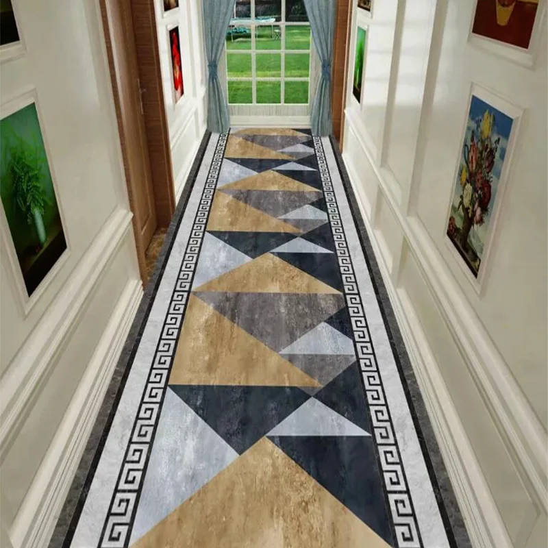 

3D printed long corridor carpet is suitable for bedroom, kitchen, living room, corridor, corridor and home floor decoration