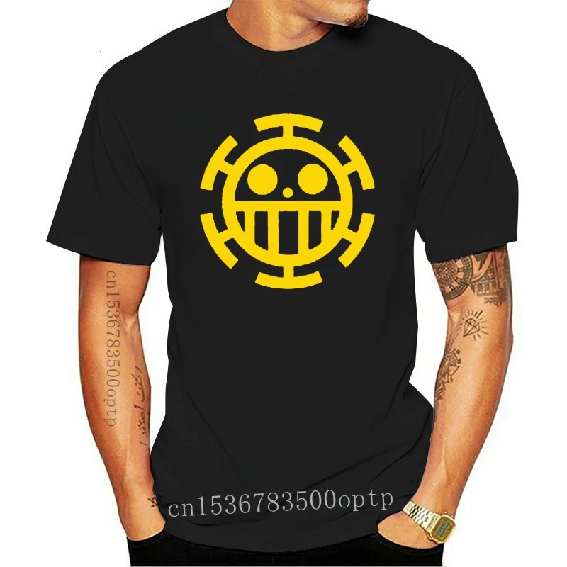 

New Trafalgar Law One Piece Anime Manga Men's Black T-Shirt Size S To 3XL Summer Short Sleeves Cotton Fashiont T Shirt TOP TEE