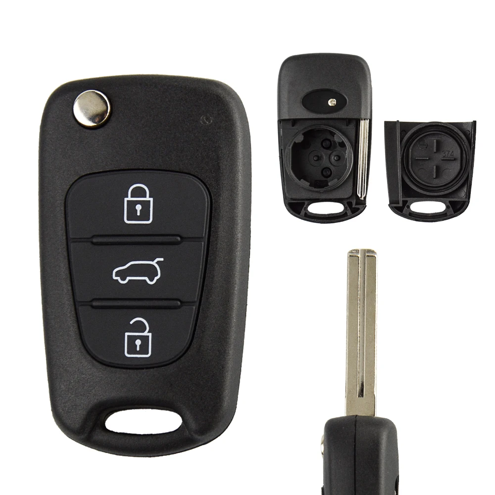 OkeyTech Чехлы для Kia Rio 3 Sportage K2 K3 K5 Seat Cerato чехол откидная Заготовка ключа замка