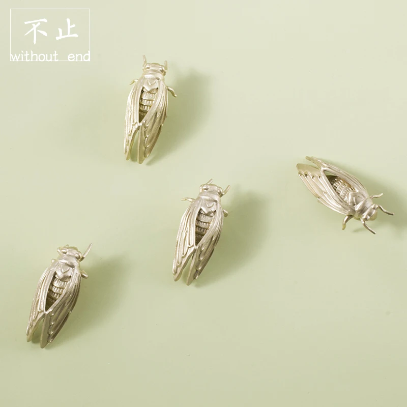 LZSM оригинальный дизайн Скандинавская латунная ручка цикады ящик шкаф дверь