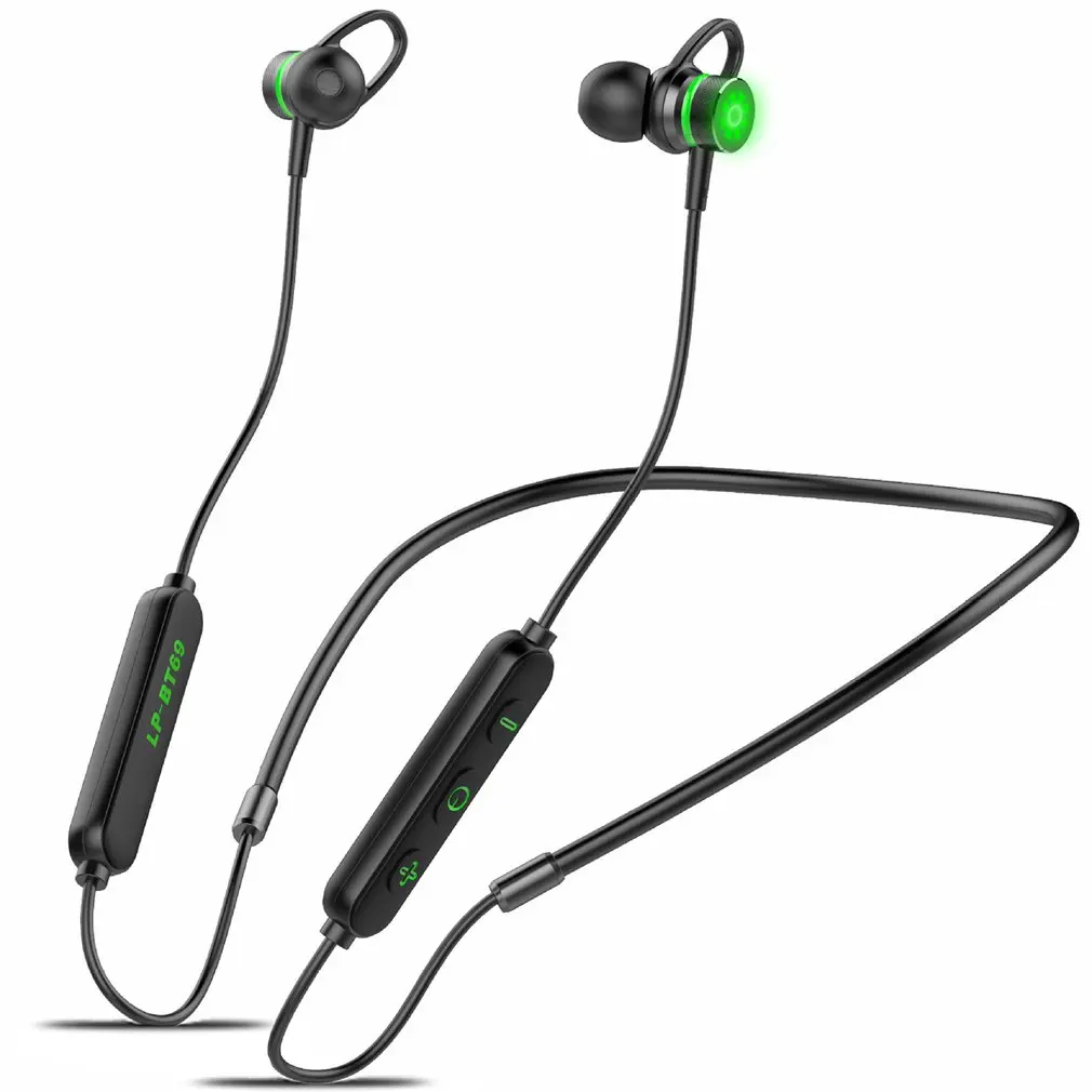 

LP-BT69 LED Luminous Wireless Magnetic Bluetooth-compatible Headset Noise Reduction Headset For Smart Phone, Tablet