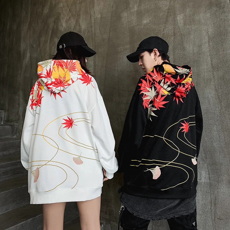 2019 дропшиппинг клен лист печати хип хоп Уличная Мужская Женская осенне зимняя