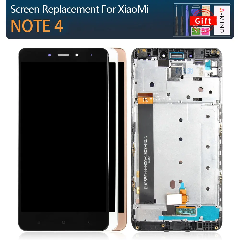5 дюймов для Xiaomi Redmi Note 4 lcd сенсорный экран дигитайзер сборка версия ЖК дисплей с