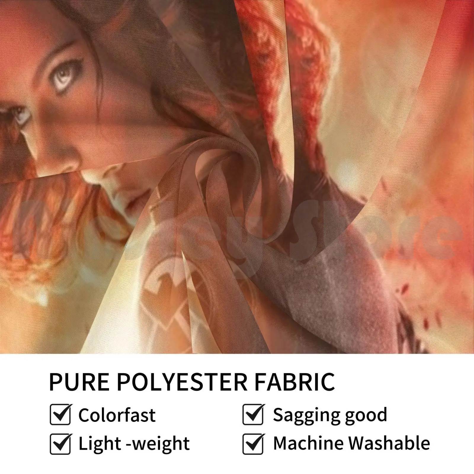 Винтажный гобелен красного и черного цвета для гостиной спальни