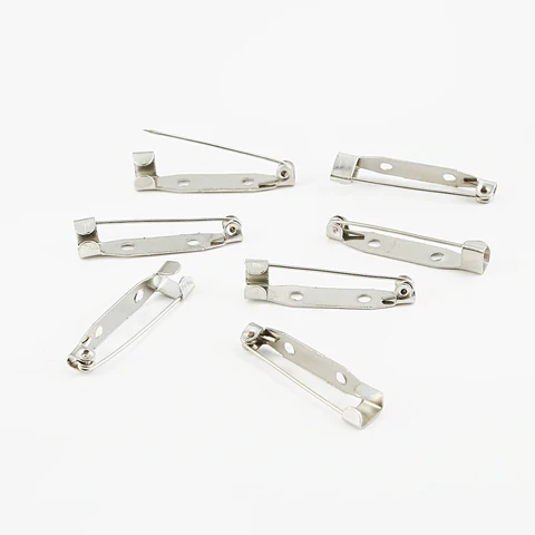 Серебряные застежки для брошек, набор из 10 штук