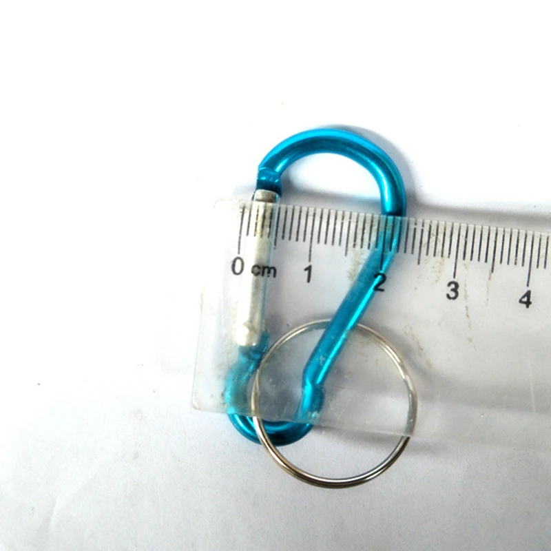 

12pcs 5# Aluminum Carabiner without Lock Gourd Type Spring Snap Hook Key Ring 4.7cm Mixed Color EDF88