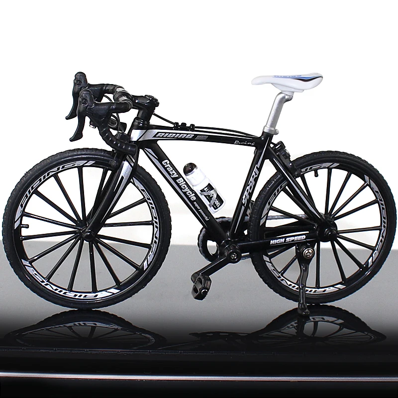 Bend handlebar Black Складные мини-Пальчиковые игрушечные велосипеды, милые литые горные велосипеды, модель велосипеда, технический декор, отличные игрушечные велосипеды для детей - Цвет: Bend handlebar Black