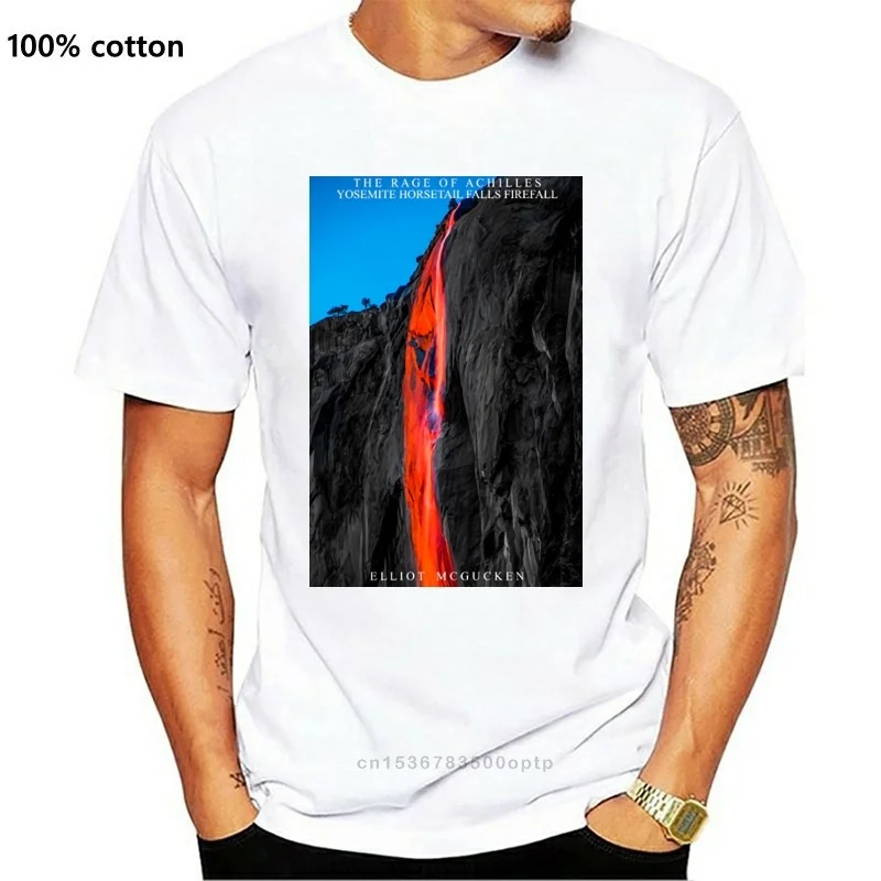 

New Yosemite Firefalls Horsetail Fall Yosemite NP t shirt personalized Short Sleeve Crew Neck Kawaii Fit Comical Novelty shirt