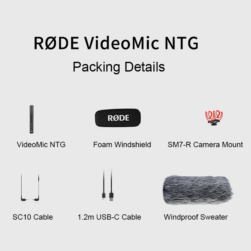 Микрофон Rode VideoMic NTG для записи интервью 3 5 мм смартфонов Canon Nikon Sony DSLR iPhone IOS
