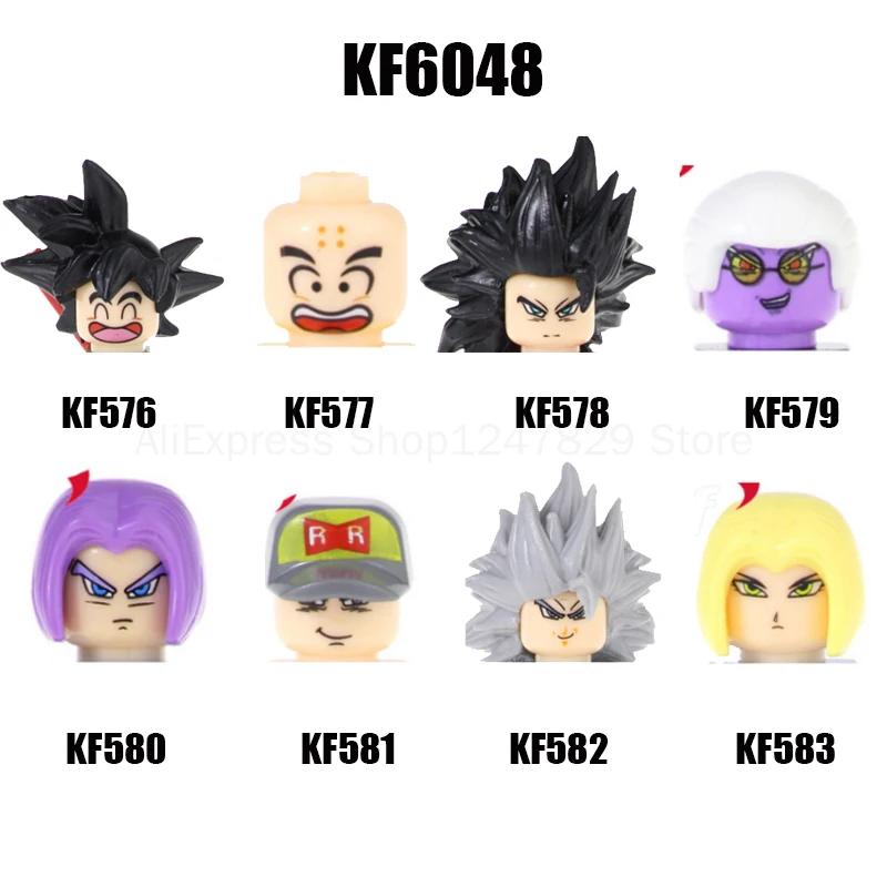 

2021 KF6048 Building Blocks Anime Series Figure Single Sale Collection Kids Toys For Children Action Figures Head Bricks Gift