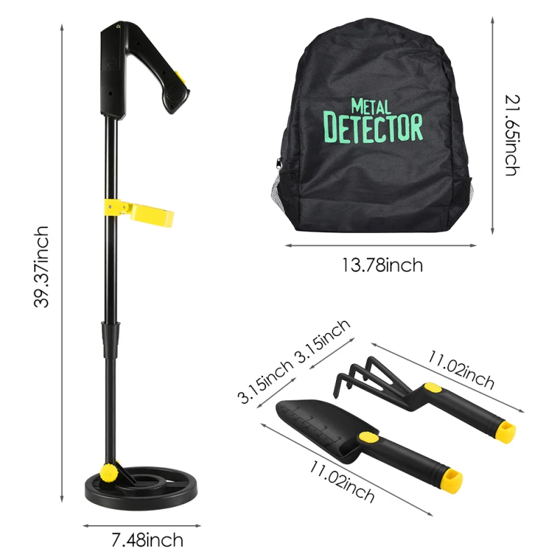 

New Light WeightWaterproof Metal Detector Kid Search Coil Adjustable Metal Detector for Gift Junior Youth with High Accuracy