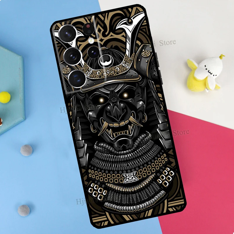 Чехол для телефона Oni Samurai Mask для Samsung Galaxy S21 Ultra S9 S10 S22 Plus Note 10 20 S20 FE.