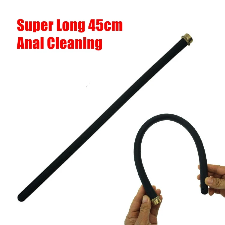 Super long 45cm Enema Anal Cleaning Water Nozzle Silicone Plug Washing BDSM Gay Sex Toys | Красота и здоровье