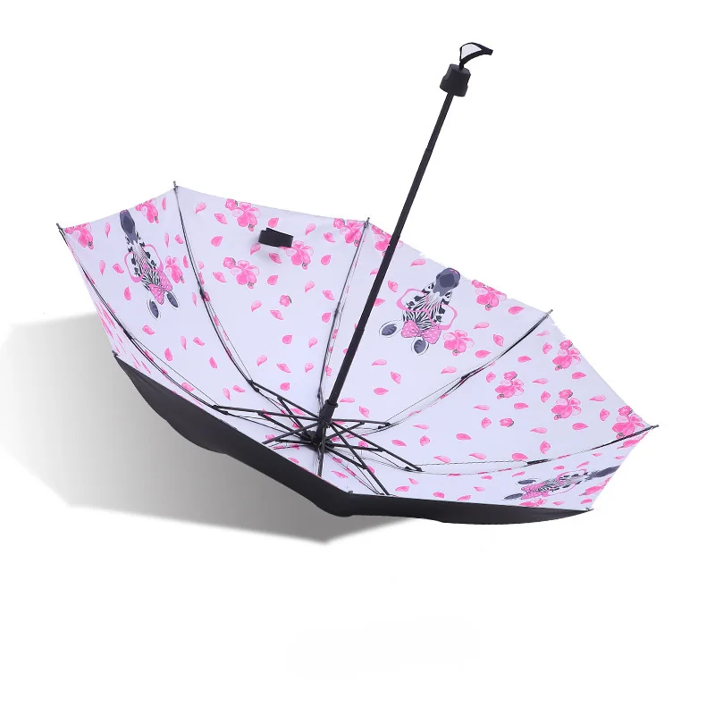 YADA Blue Flower Women Umbrella For kids Folding Rainy Cute Cartoon Umbrellas Anti-UV Lovely Paragua Windproof YD299 | Дом и сад