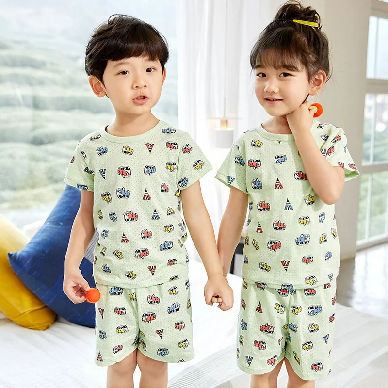 

Girls Clothes 2021 Kids Boys Sleepwear Pajamas Sets Nightwear Baby Boys Clothes Cartoon Pajama Set Cotton Children Pyjamas Suit
