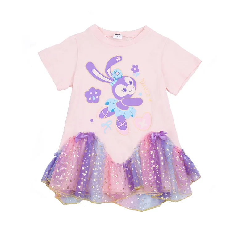 

Girl dress summer 2021 new female baby Korean edition cartoon sweet net gauze skirt children lovely princess skirt