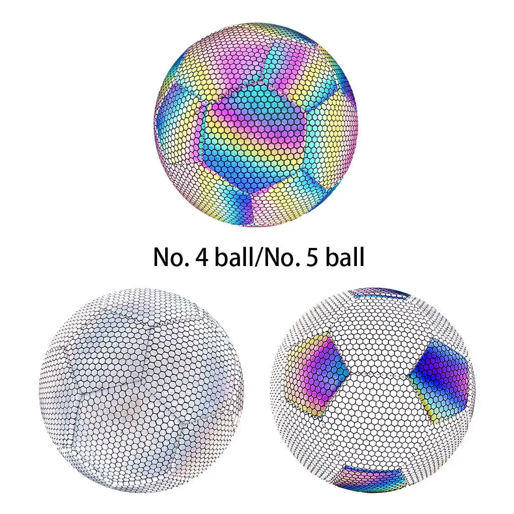 

Reflective Glowing Soccer Ball For Men Holographic Glowing Soccer Ball Light Up Holographic Soccer Ball Luminous