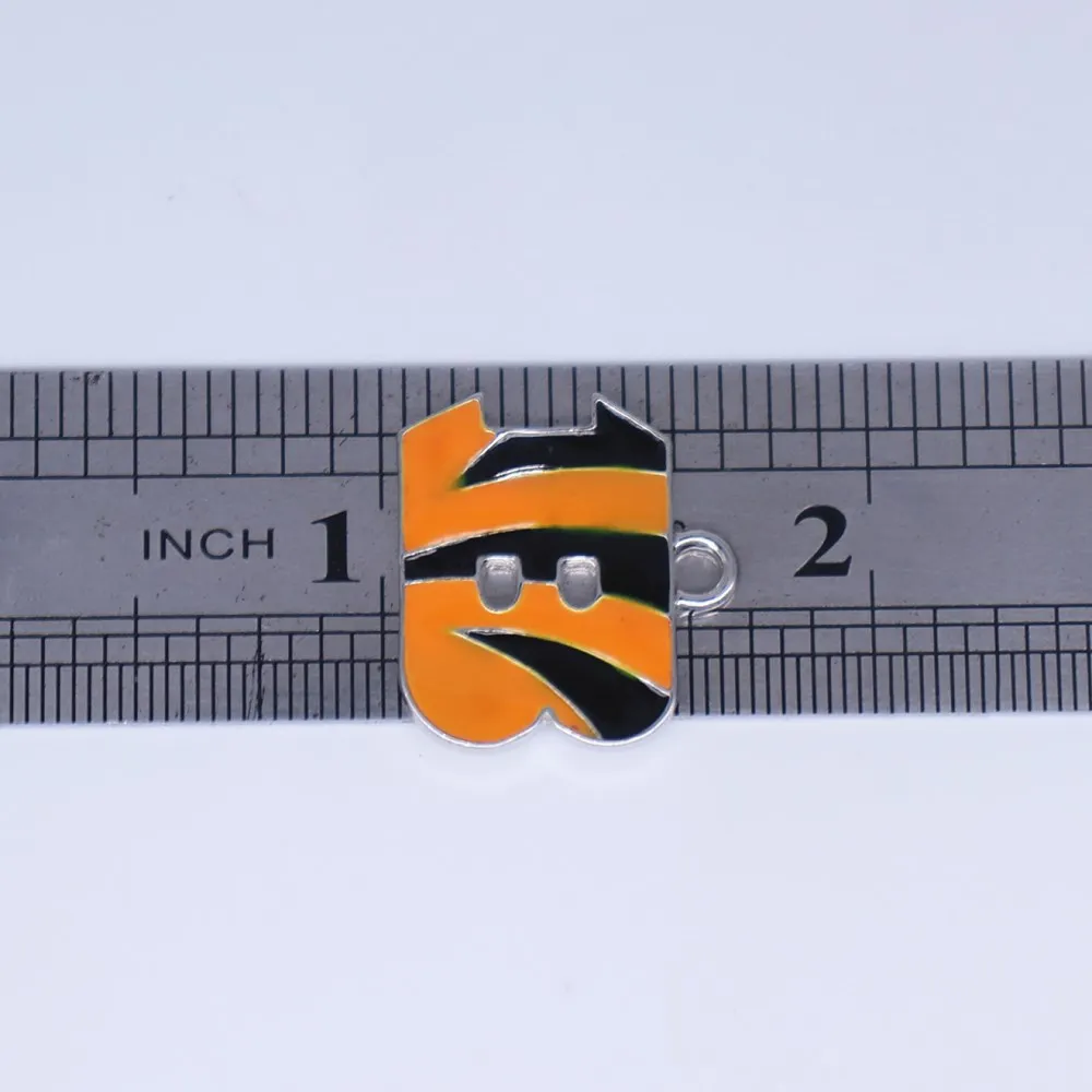 Металл оранжевый черный цвет эмаль B символ Шарм хоккейные Спортивные Подвески