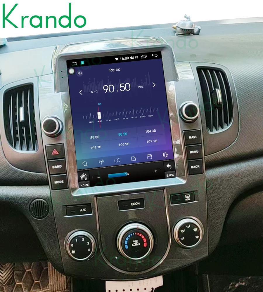 구매 Krando 안드로이드 10.0 6G 128G 테슬라 수직 화면 자동차 멀티미디어 라디오 GPS 기아 포르테 2008-2014 무선 카플레이 헤드 유닛, 기아 포르테 수직 화면