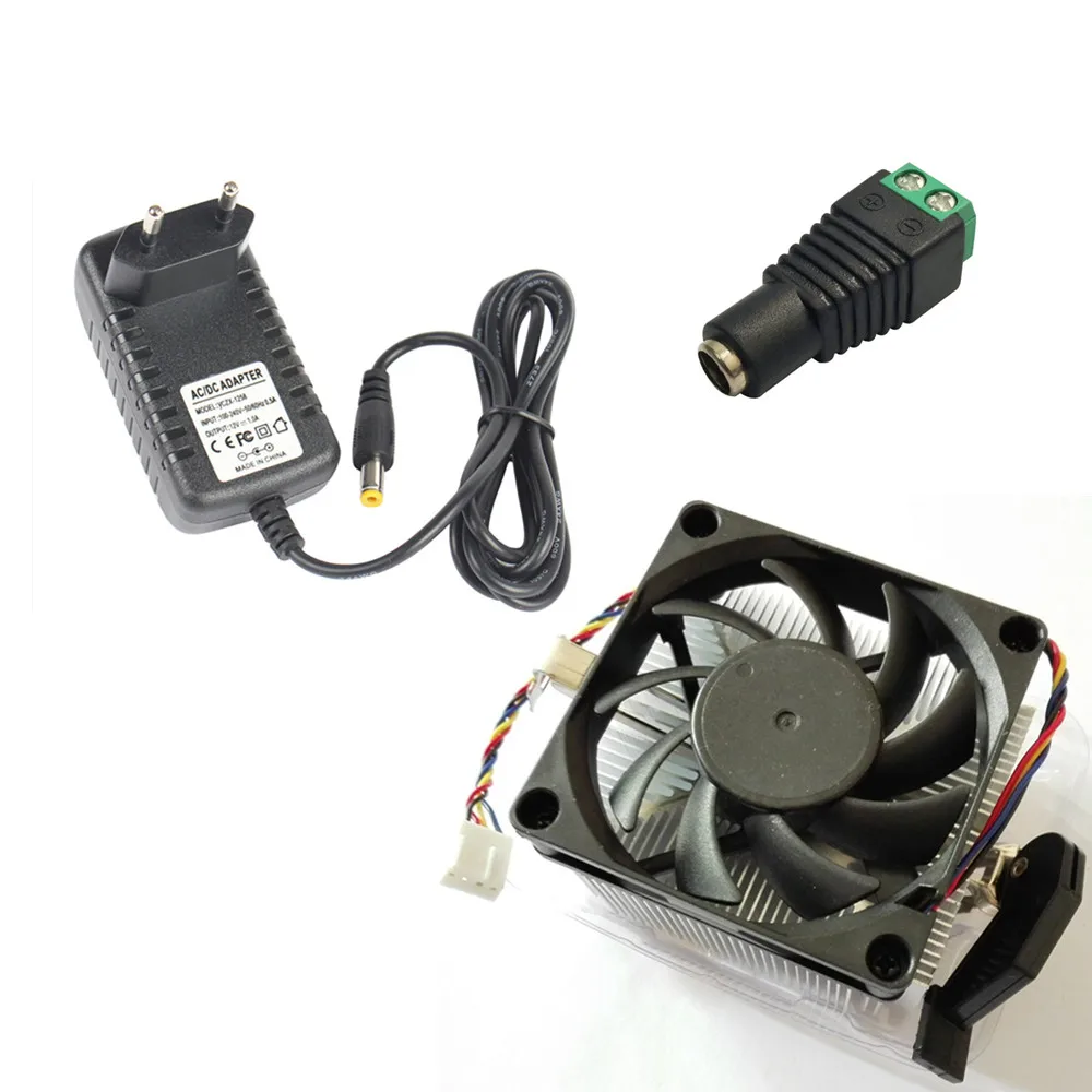 heat sink plus 10 Вт-200 Вт cob Светодиодный радиатор из чистого алюминия и 12 В постоянного тока вентилятор с адаптером питания 100-240 В многокристальный светодиодный охлаждающий DIY светодиодный светильник для выращивания растений - Цвет: heat sink plus