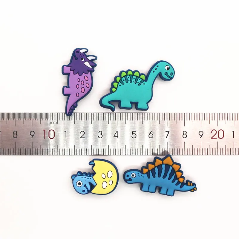Single Sale 1Pcs Shoe Charms Novelty Cute Dinosaurs Shoe Accessories Shoe Buckle Decoration for croc jibz Kid's Party X-mas Gift