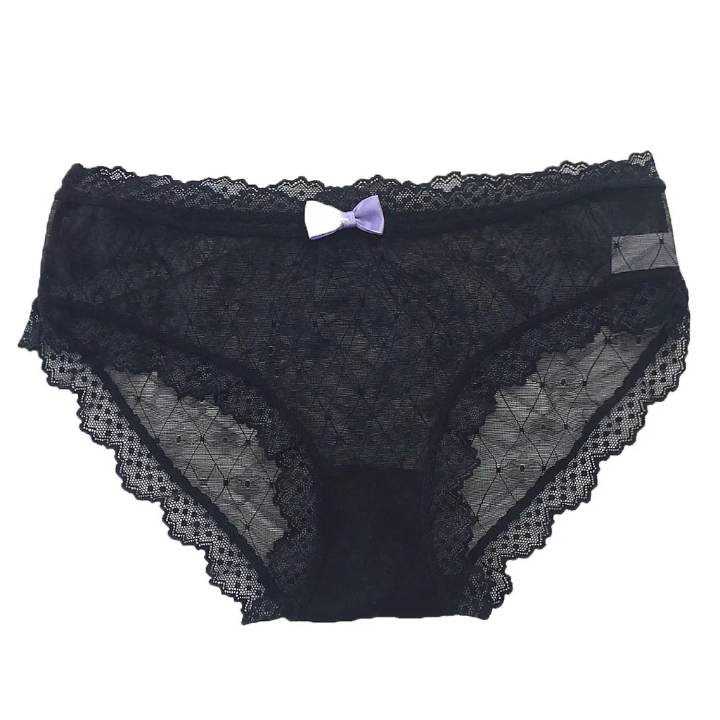 2020 женские трусики с цветочным кружевом одноцветные сексуальные бантиком