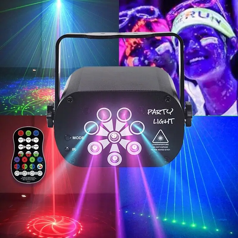 

60/120 Pattern RGB Portable Led Laser Projection Stage LightUSB Recharge Disco Lightting Show for Home Party DJ KTV Dance Floor