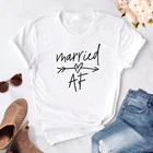 Женатая футболка AF, повседневная женская футболка с круглым вырезом и графикой для новобрачных, футболка для невесты, топ унисекс, Wifey, Hubby, подарок для медового месяца, футболка размера плюс