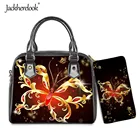 Jackherelook, дизайнерская женская роскошная сумка-клатч из искусственной кожи с бабочками, кошелек 2 шт.компл., женская сумка через плечо, женская сумка-мессенджер, Bolsos