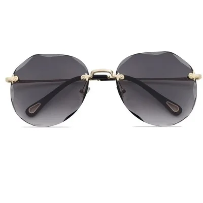

Fashion Sunglasses For Women Frameless Sunglasses Color Shade Mirror Personality Leisure Japanese And Korean Style 2021 New