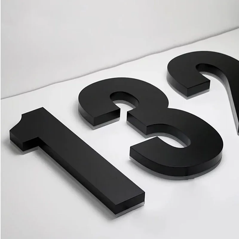 Табличка светодиодная из нержавеющей стали с металлическим освещением