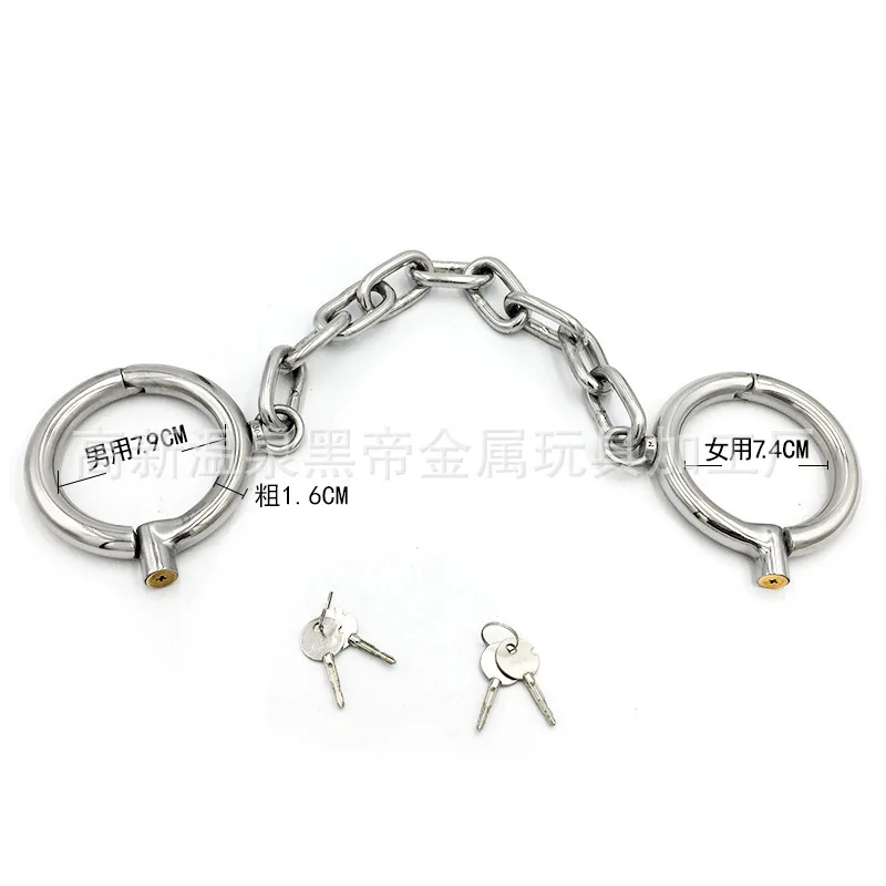 

Heidi genuine new stainless steel round round shackles adult fun couple articles stainless steel ring shackles