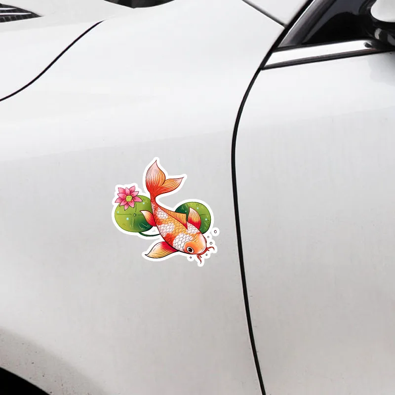 Красивая Автомобильная наклейка Aliauto аксессуары для декора карпа ПВХ Обложка Skoda