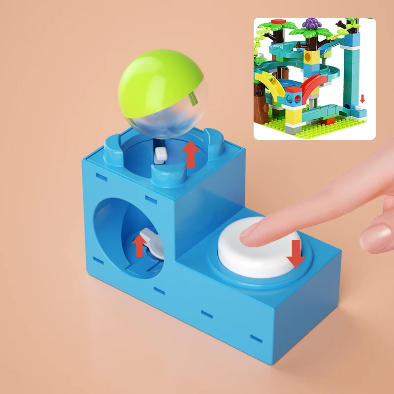 BURGKIDZ мрамор бег строительные блоки Монтессори игрушки Marble Run Воронка слайд DIY