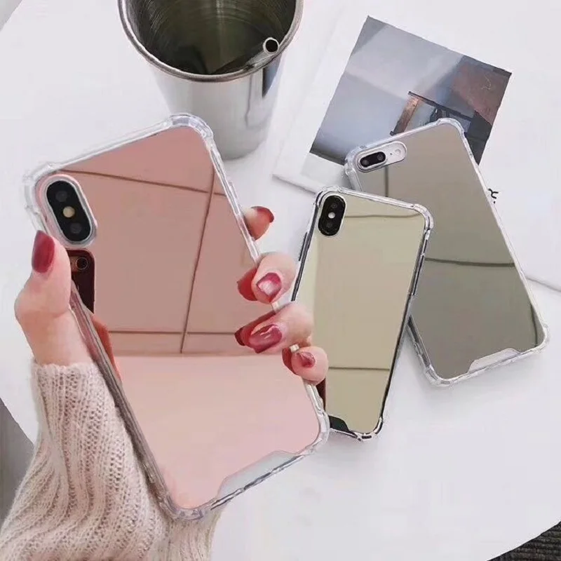 Зеркальный чехол из ТПУ для xiaomi redmi note 7pro/4X/5A/5/3/2 противоударный xiami K20pro/7/6A/5A/4A/S2
