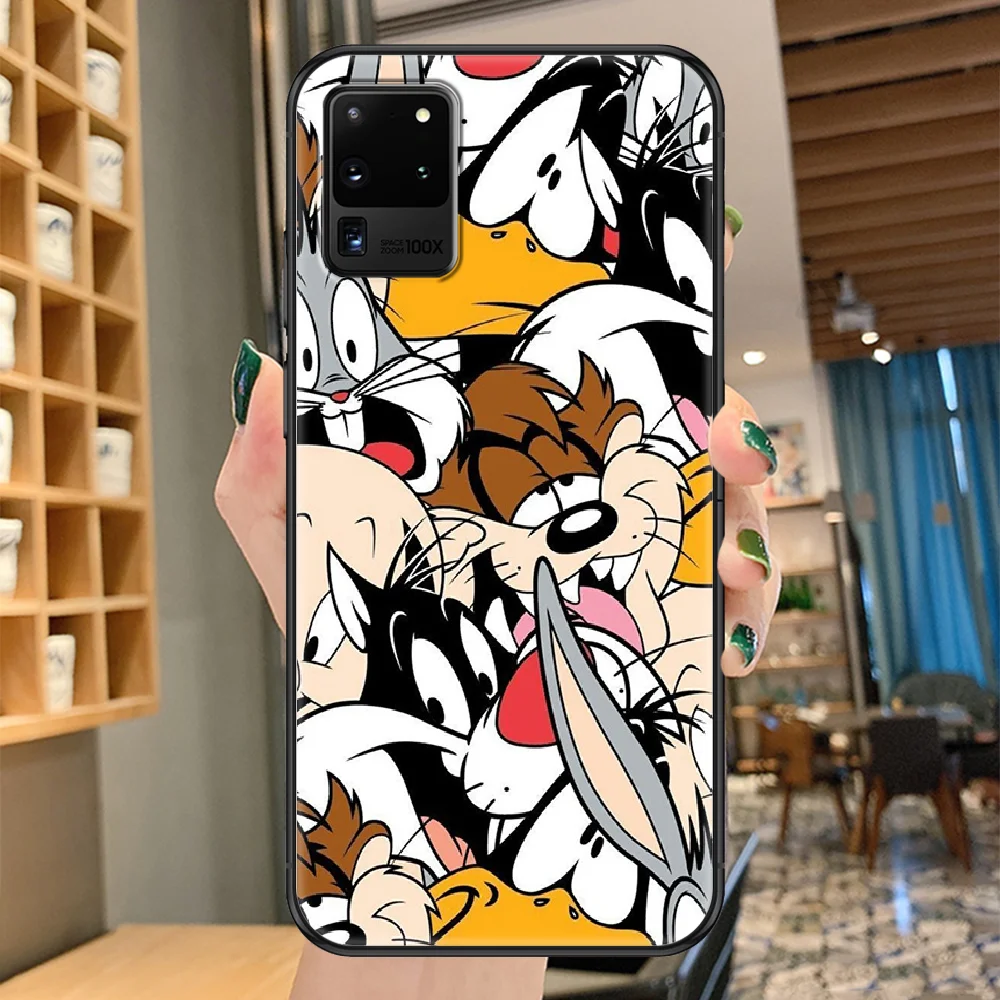 

Looney Tunes Bugs Cartoon Phone case For Samsung Galaxy Note 4 8 9 10 20 S8 S9 S10 S10E S20 Plus UITRA Ultra black 3D waterproof