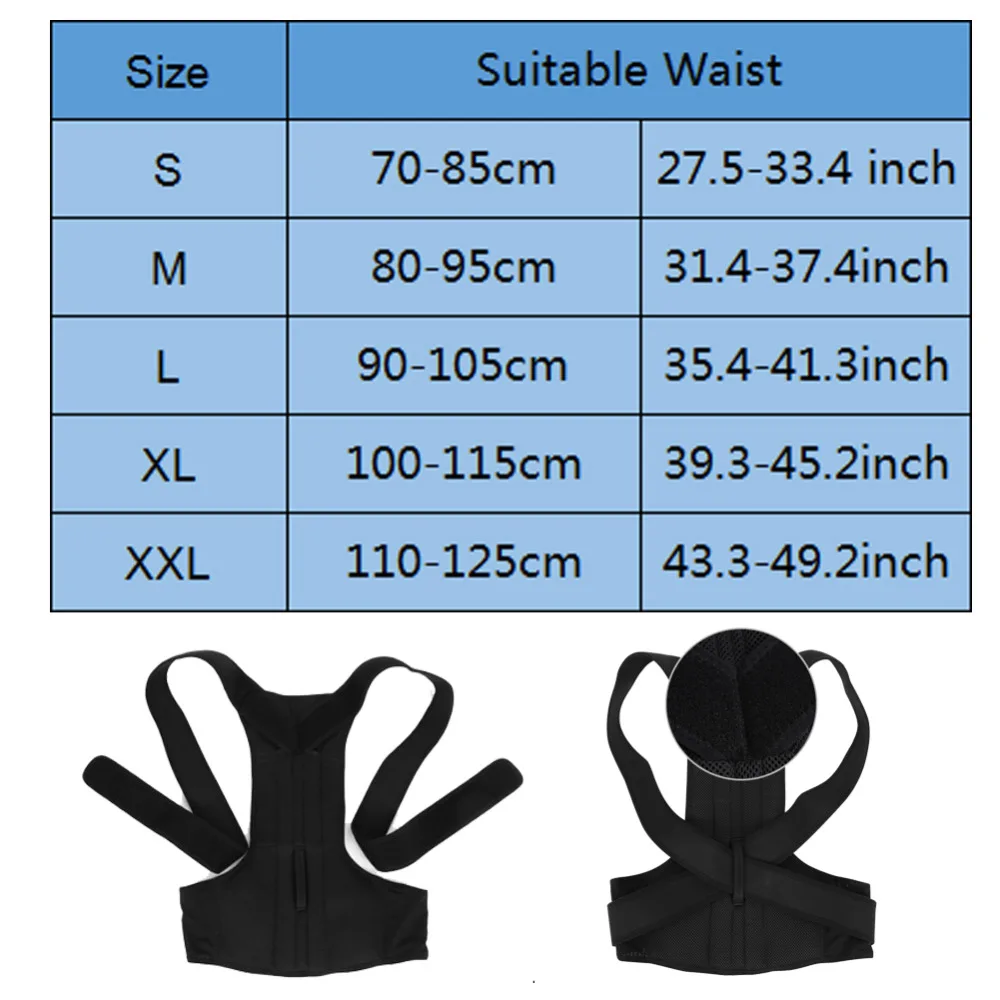 

Adjustable Back Posture Corrector Belt For Men Women Waist Corset Brace Shoulder Back Corrector Support Posture SM/L/XL/XXL Size
