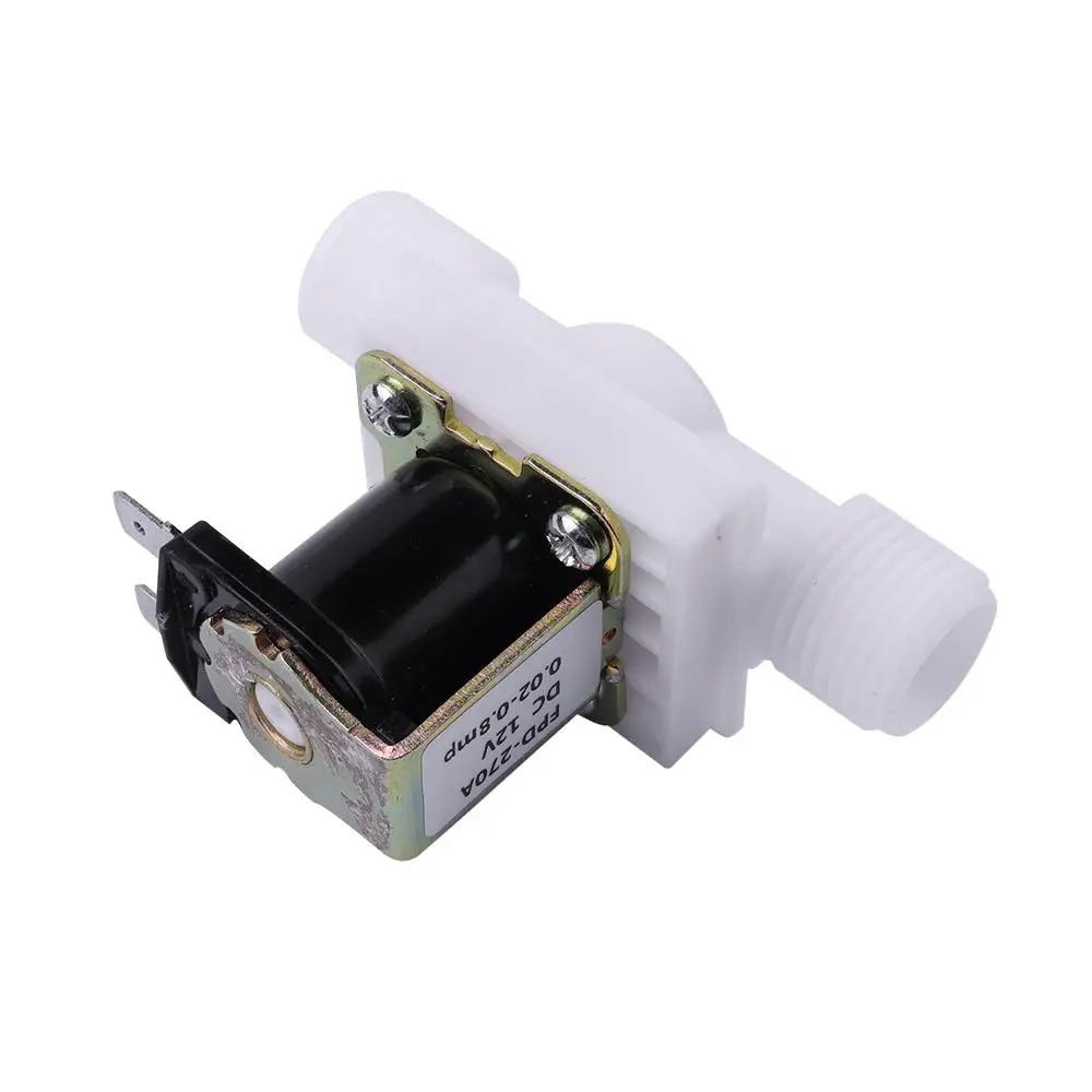 Новый Белый нормально закрытый DC 12V электрический магнитный клапан управления