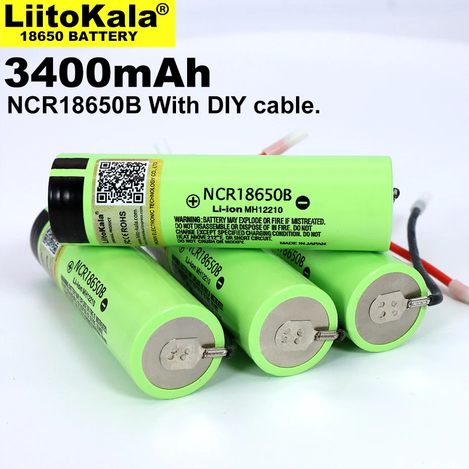 Перезаряжаемый литиевый аккумулятор Liitokala NCR18650B 3 7 в 3400 мАч 1 20 шт.|Перезаряжаемые