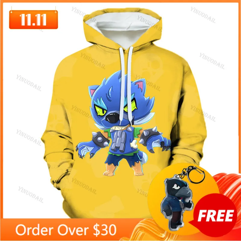 

WEREWOLF LEON Shooter Game 3D Hoodies Men Clothing Harajuku Sweatshirt Children Crow Shoot Kids Thin Leon Child Tops Boys Girls