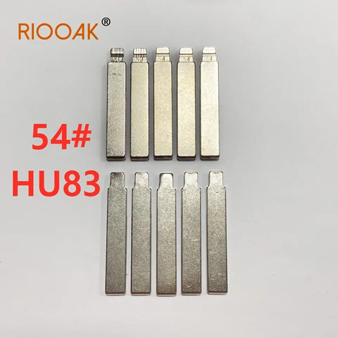 RIOOAK 10 шт./лот #54 lishi HU83 металлический пустой ключ с откидной крышкой KD/VVDI для Peugeot 301/307/308/408 Citroen C3/C4L/C5