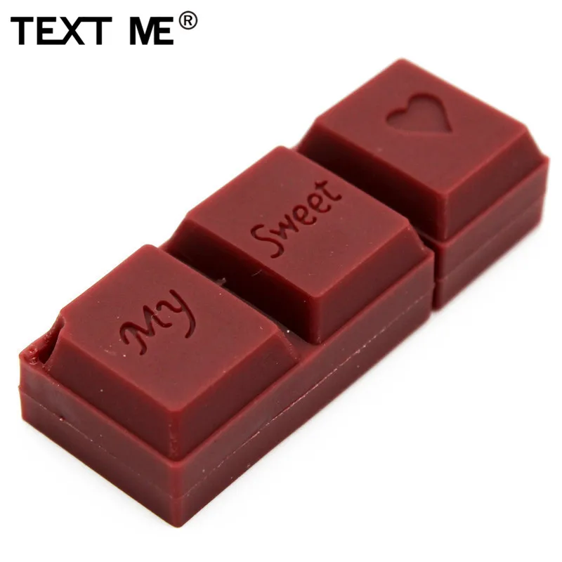 Usb флеш накопитель TEXT ME в шоколадной оправе usb 2 0 4 ГБ 8 16 32 64 ГБ|USB флэш-накопители| |