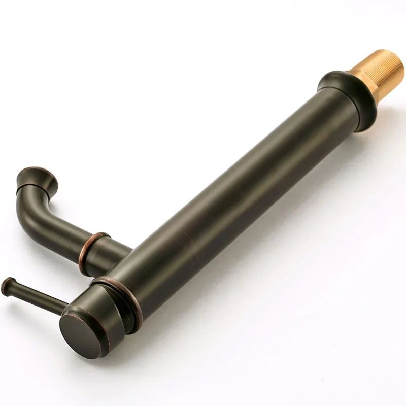 Современный черный кран для раковины из твердой латуни с одним отверстием один