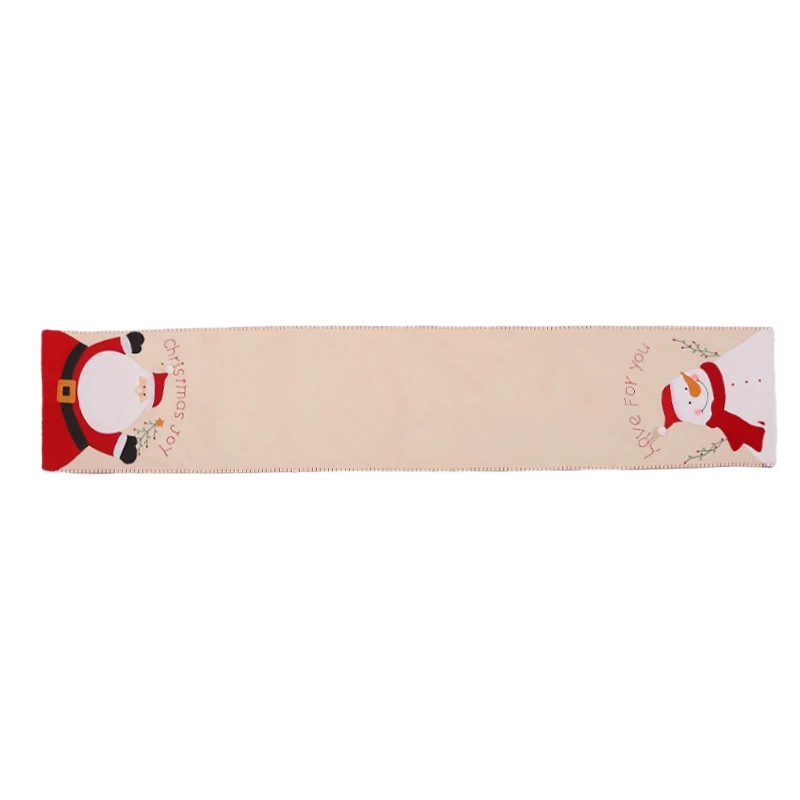 

Christmas Old Man Linen Table Runners (35cmx180cm) for Wedding Banquet Party Decoration