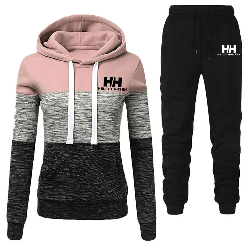 

Winter Hoodies Suits Wommen Fashion Hoodie Black Brand Pants Casual Jogger Suit Tracksuit Sweatshirt Woman Pullover